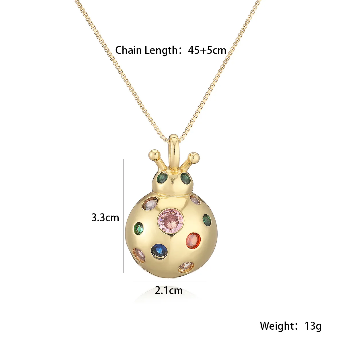 NEWBUY 2025 جديد وصول الذهب اللون حساسة الخنفساء قلادة القلائد للنساء AAA زركون النحاس والمجوهرات هدية