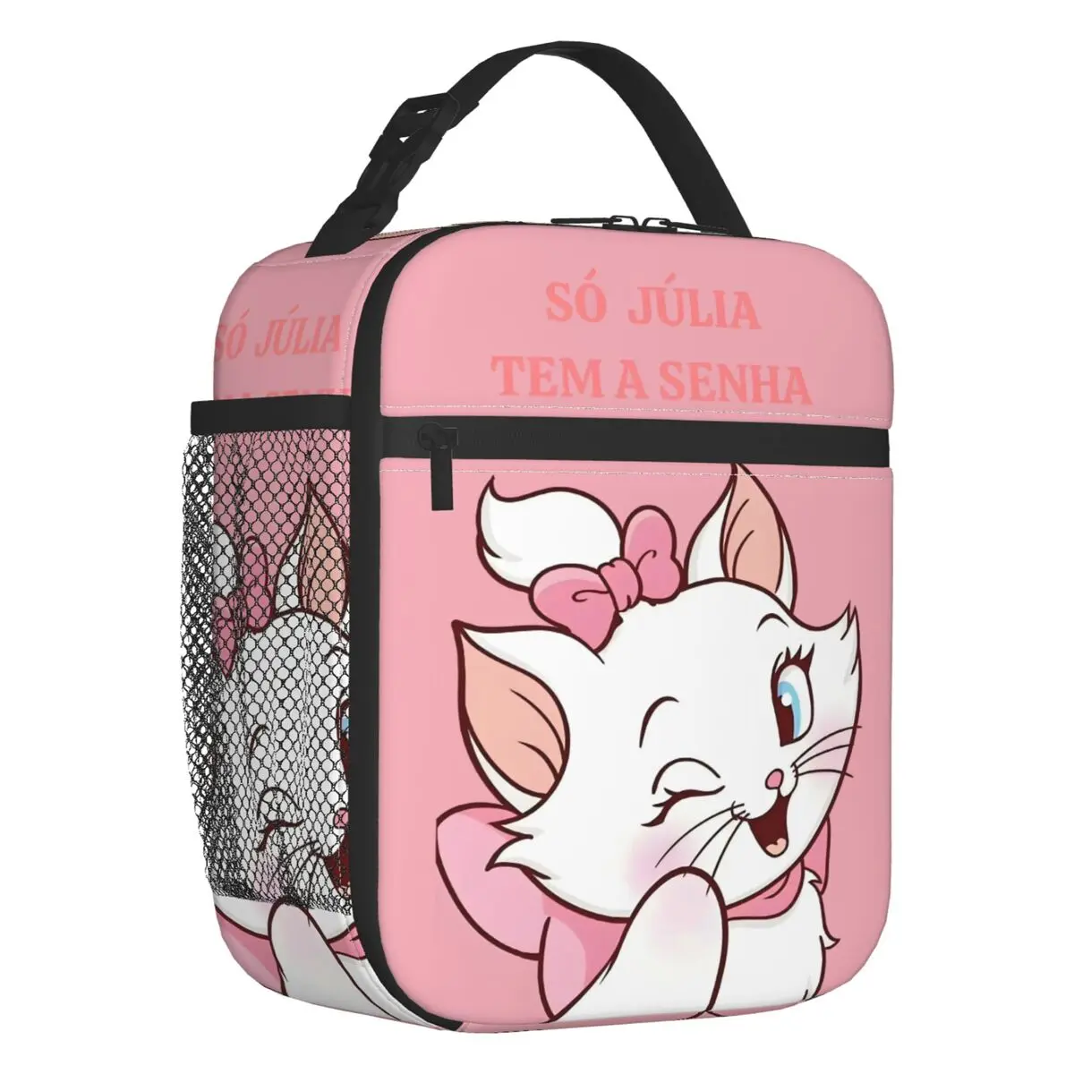 

Custom Cute Marie Cat Insulated Lunch Bag for Women Portable Kitten Film Thermal Cooler Bento Box Beach Camping Travel