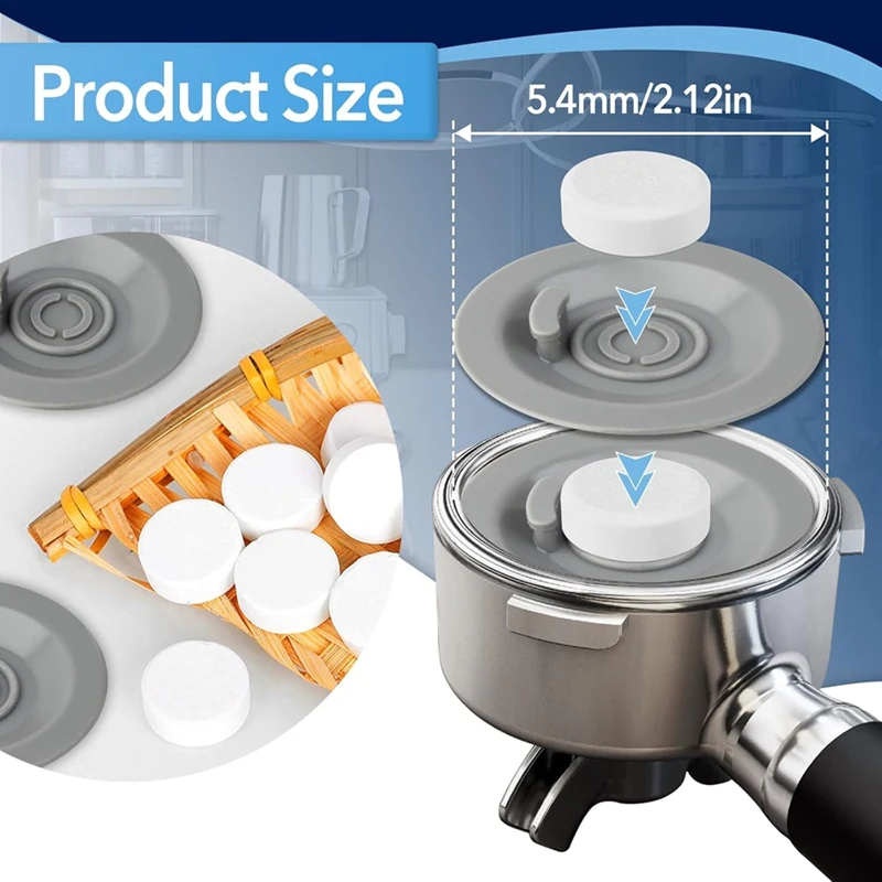 DT39 24 Pack Cleaning Tablets & 4 Pack 54mm Backflush Discs, Espresso Filter Kit for Breville Machines