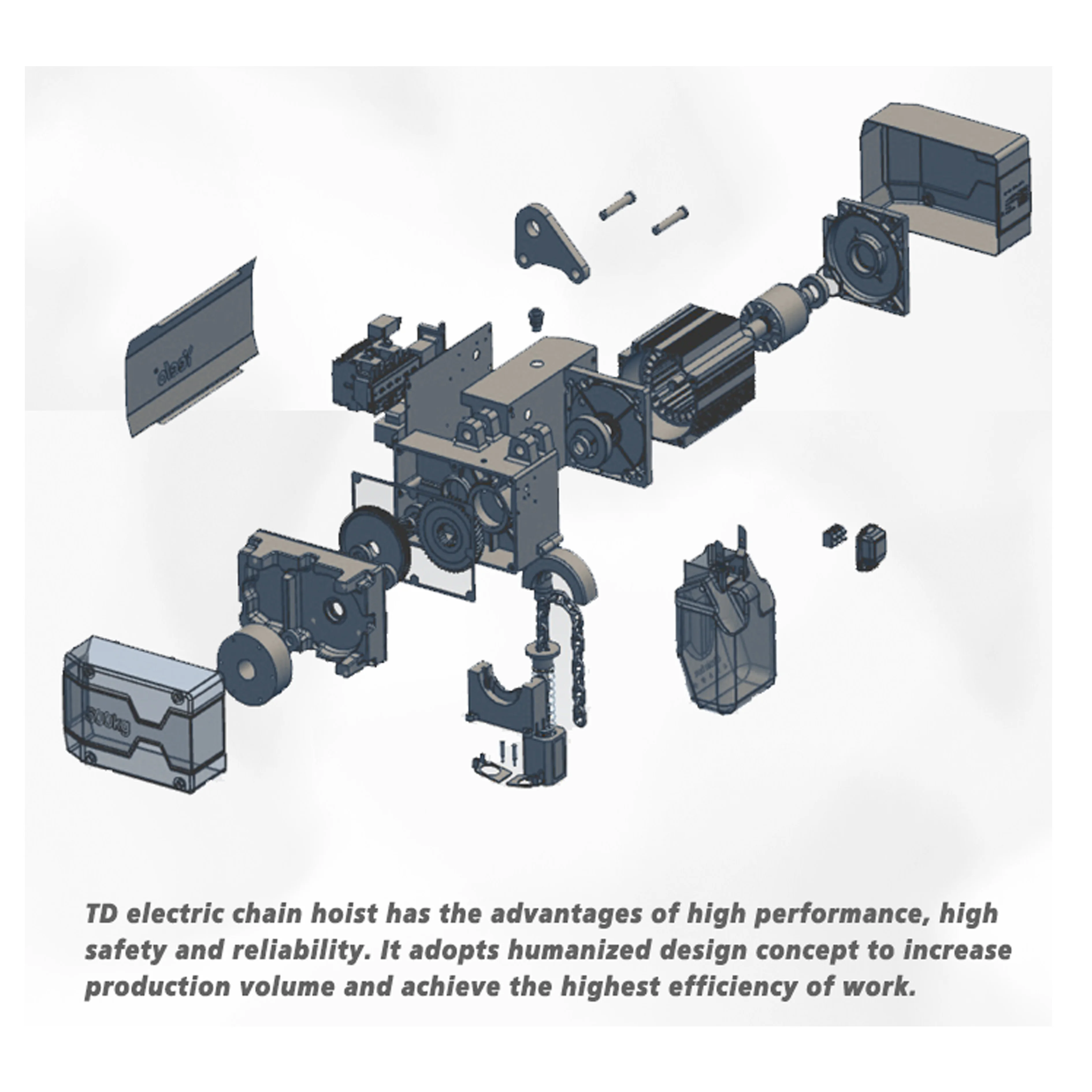 2025TOYO-INTL New Type High Quality Electric Chain Hoist TD Model Portable for Lifting