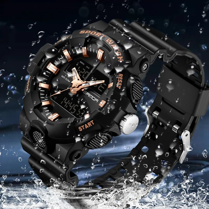 Hot-selling Harajuku Watch Trendy Sports Waterproof Fashion Male and Female Students Korean Version Electronic Watch