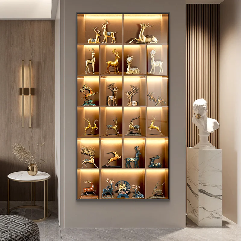 

Modern Light Luxury Entrance LED Decorative Painting Home Decoration Living Room Bedroom Sofa Background Corridor Mural Light