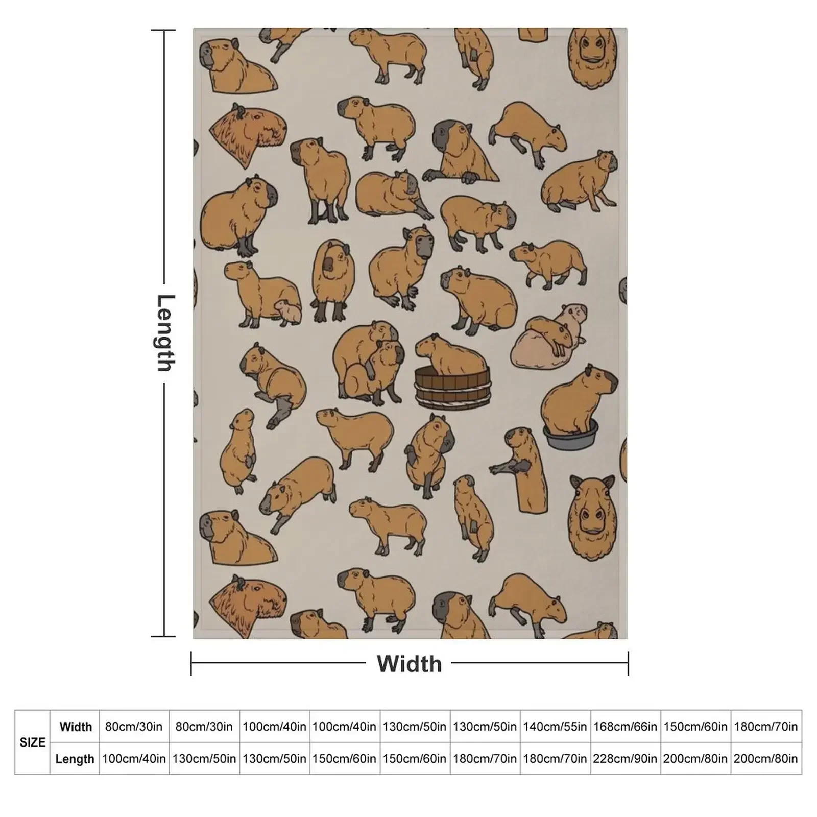 Never Enough Capybaras Throw Blanket Polar Picnic Bed Comforter Blankets