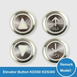 5Pcs KDS50 KDS300 Elevator Button 32mm Open Hole Stainless Steel Digital Arrow Braille Glossy Elevator Accessories BT236