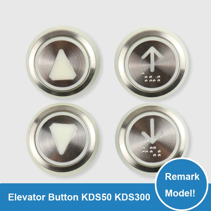 Botão do Elevador do Kds50 Kds300 Arrow Braille Acessórios Brilhantes Open Hole Digital Bt236 32 mm Pcs Aço Inoxidável