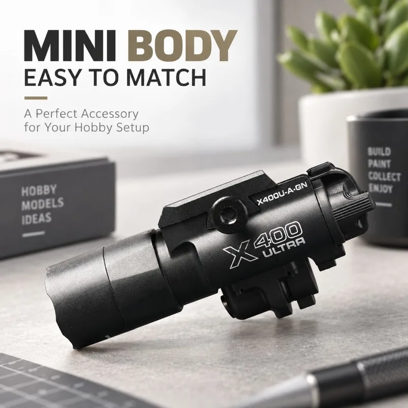 X400 Decorative Light Assembly, Nylon Under‑mount Accessory Compatible with 20‑24mm Model Rail
