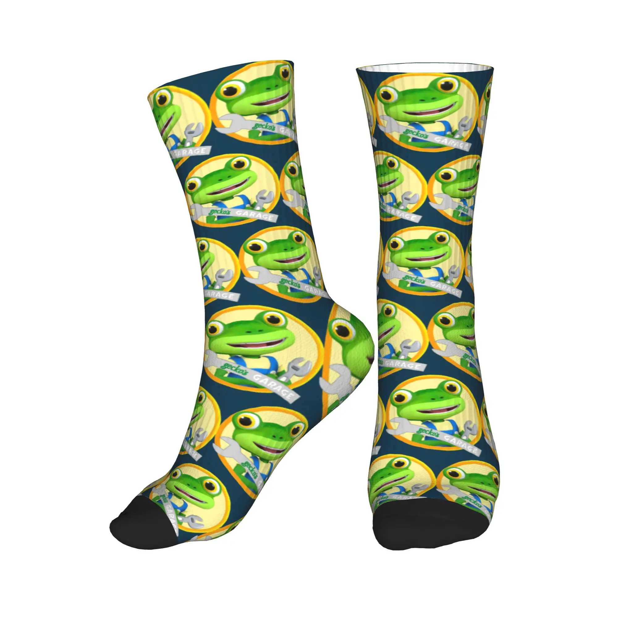 

All Seasons Gecko Garage Sport Middle Tube Socks High Quality Crew Socks Hip Hop Stockings for Men Women
