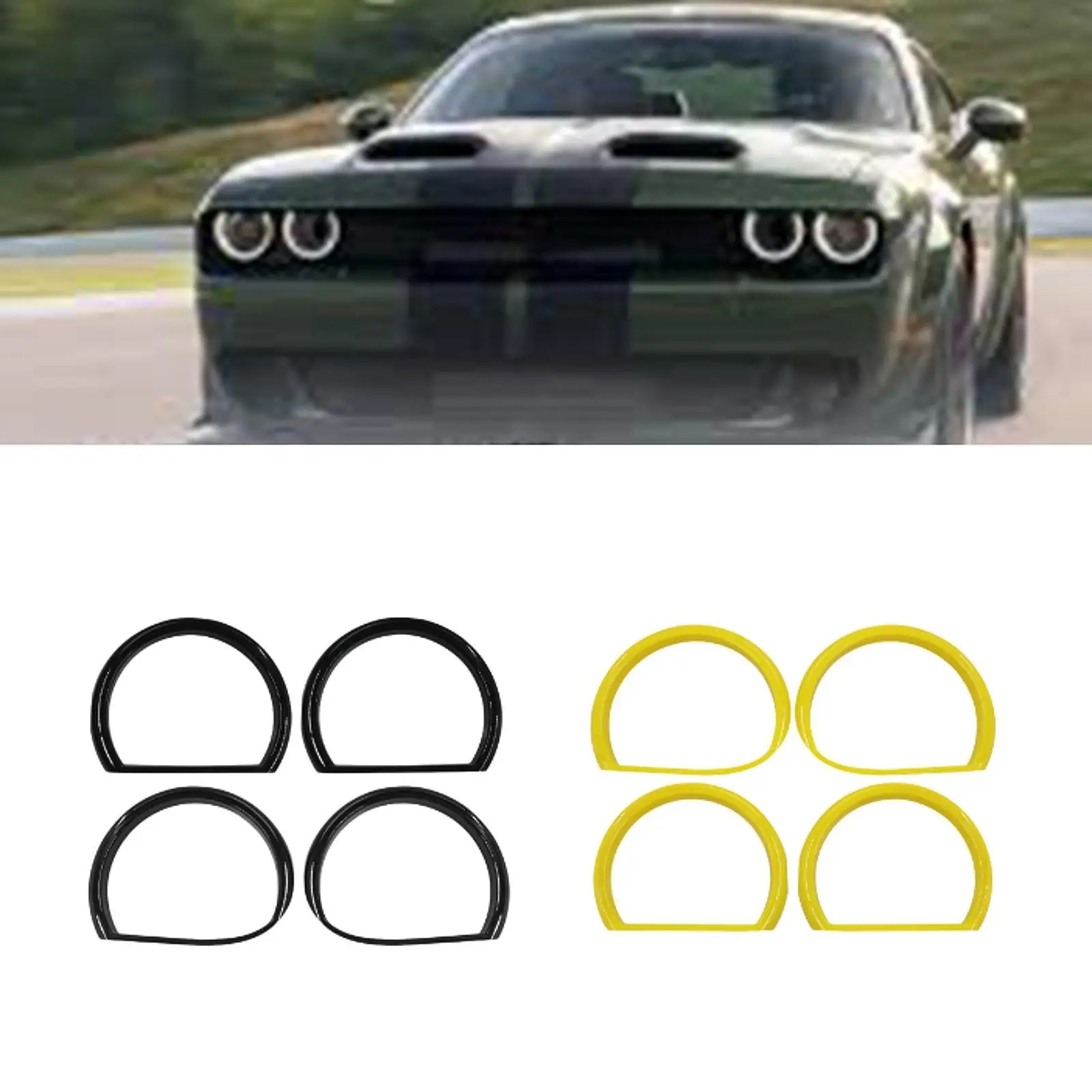 

4 шт., абажур для автомобильной фары, абажур для Dodge, насадка, профессиональная замена, простая установка