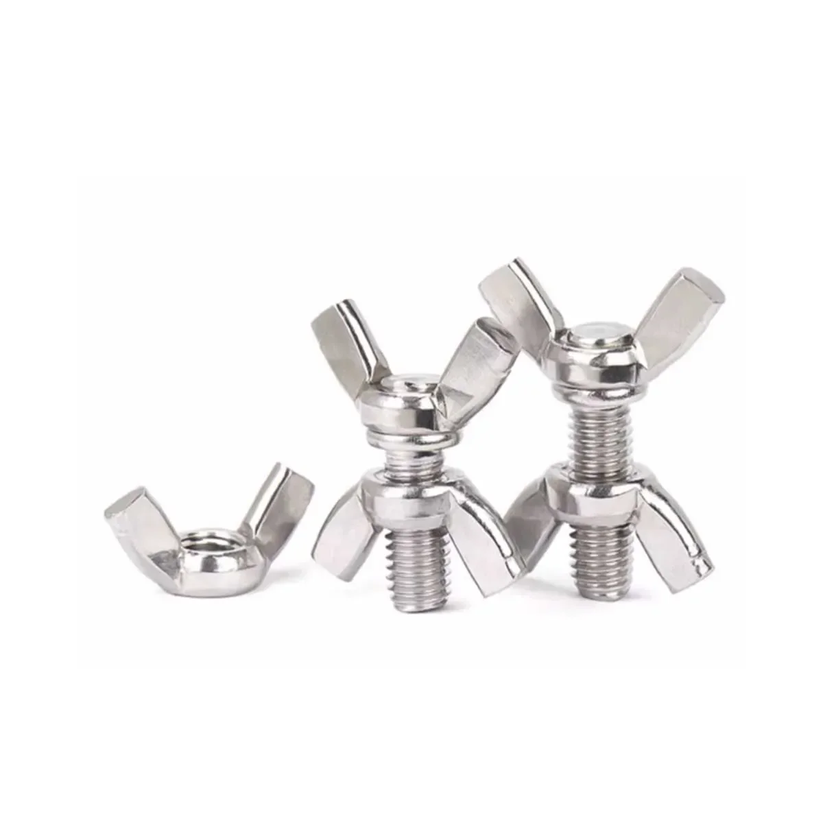 304 Stainless Steel Butterfly Screw And Nut Set, Sheep Angle Bolt, Yuanbao Hand Tightened M3M4M5M6M8