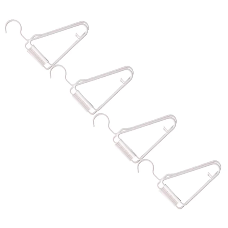 

MCGS-16Pcs Foldable Hangers, Plastic Foldable Hangers, Portable Folding Clothes Hanger, Foldable Travel Hangers (White)