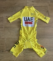 LASER CUT Skinsuit 2024 UAE TEAM YELLOW Bodysuit SHORT Cycling Jersey Bike Bicycle Clothing Maillot Ropa Ciclismo