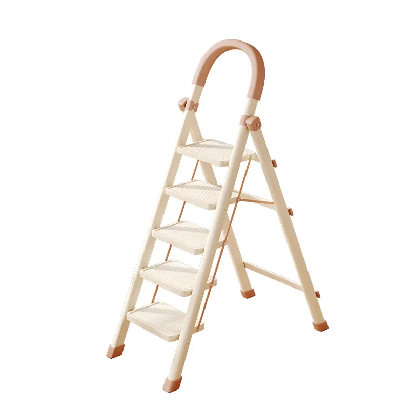 

Household folding ladder Convenient pickup Indoor Thickened herringbone Four or five steps handrail ladder