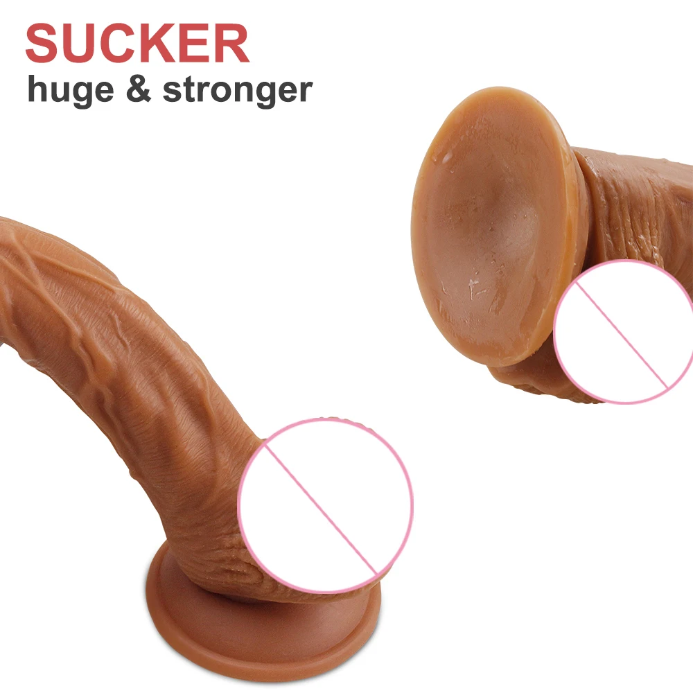 Dildo Realistic Penis With Strong Suction Cup Soft Dildo, Sex Toy For Female Masturbation Adult Supplies view 2