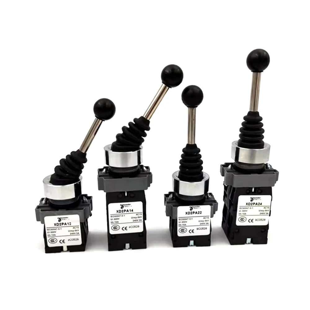 2Position Latch XD2-PA12 PA22 Joystick Controller Spring Return Rotary Cross Switches Reset XD2-PA14 PA24 4Position