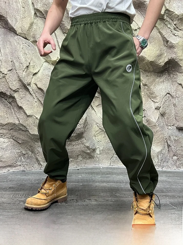 

Outdoor Softell Pants Men's Women's Loose Fit Striped Fce 3D Reflective Design Autumn Winter Casual Straight Leg Trousers