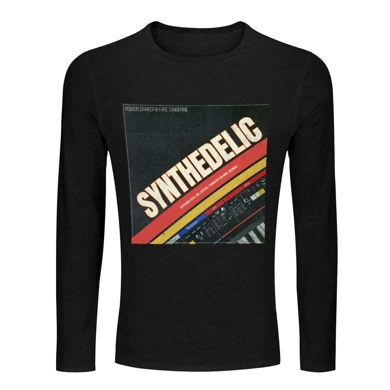 Synthedelic Merch by Robson Darker & Luke Tangerine Long T-Shirt tees quick drying t-shirt tops heavyweight t shirts for men