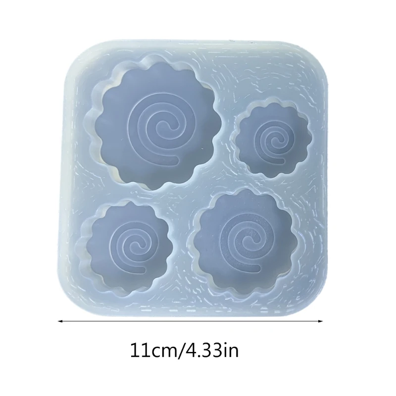 R3MC Handmade Fish Cake Pendant Epoxy Silicone Mold Epoxy Resin Molds Making Crafts