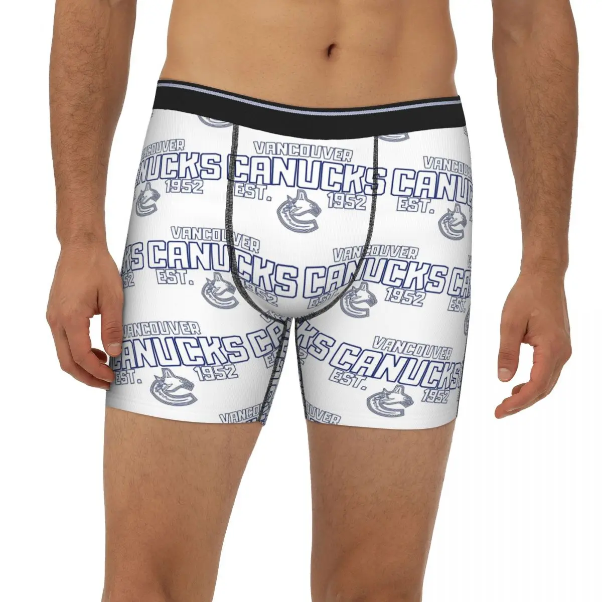 

Vancouver Canucks Hockey Canada Long Boxer Underpants Short Men Panties Comfortable Underwear for Homme Man Boyfriend Gift
