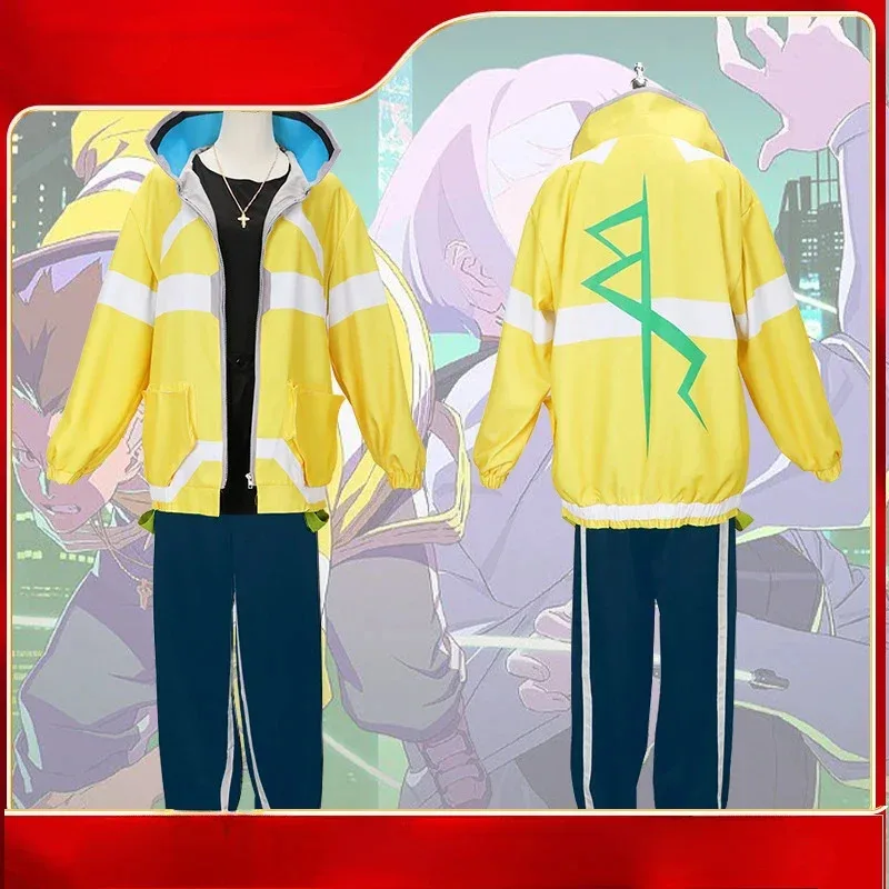 Anime Cyberpunk Edgerunners Lucy Costume Cosplay Tuta Tute Giacca Parrucca Abito completo Costumi di Halloween per donne e uomini