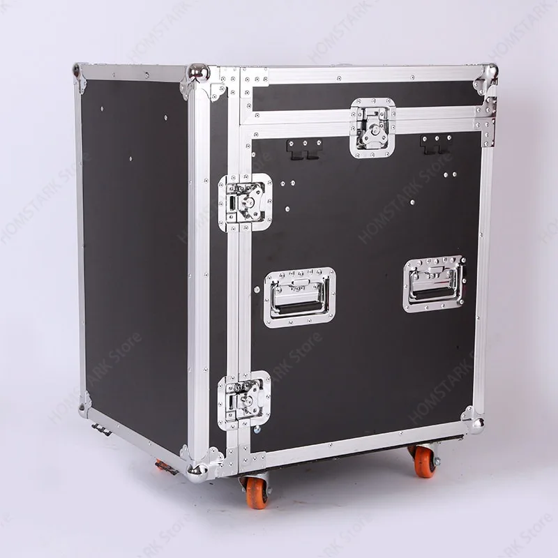 12U 16U Rack Flight Case Shockproof Amplifier Mixer Cabinet Customizable For Stage Live Show Audio Equipment