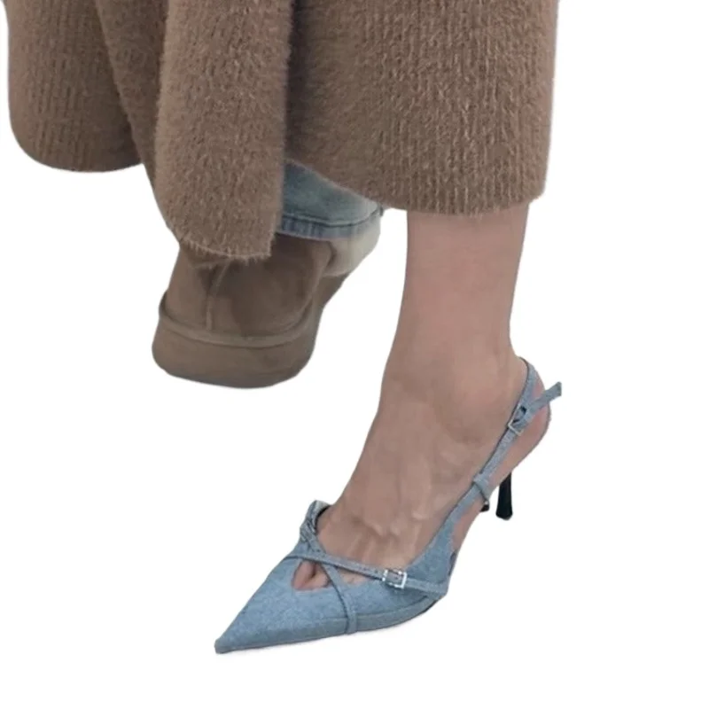 2024 Woman Pumps Shoes HIGH HEELS Summer Party Stiletto Heels Sexy Single Shoes Flight Woven Mesh Breathable Women\'s Shoes