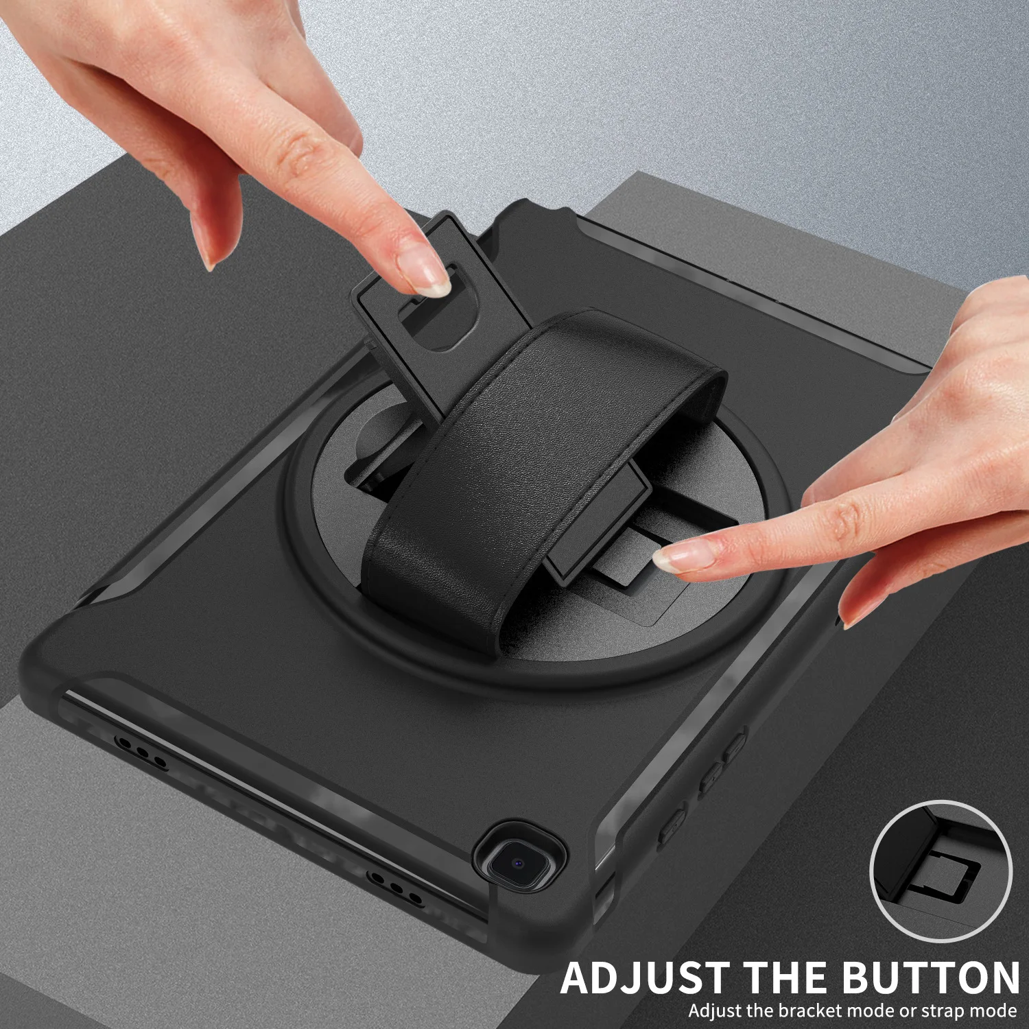 Case for Samsung Galaxy Tab A 10.1 A7 10.4 Lite 8.7 A8 10.5 A9+plus 11 SM-X210 X200 Heavy Duty Shockproof Kickstand Handle Cover
