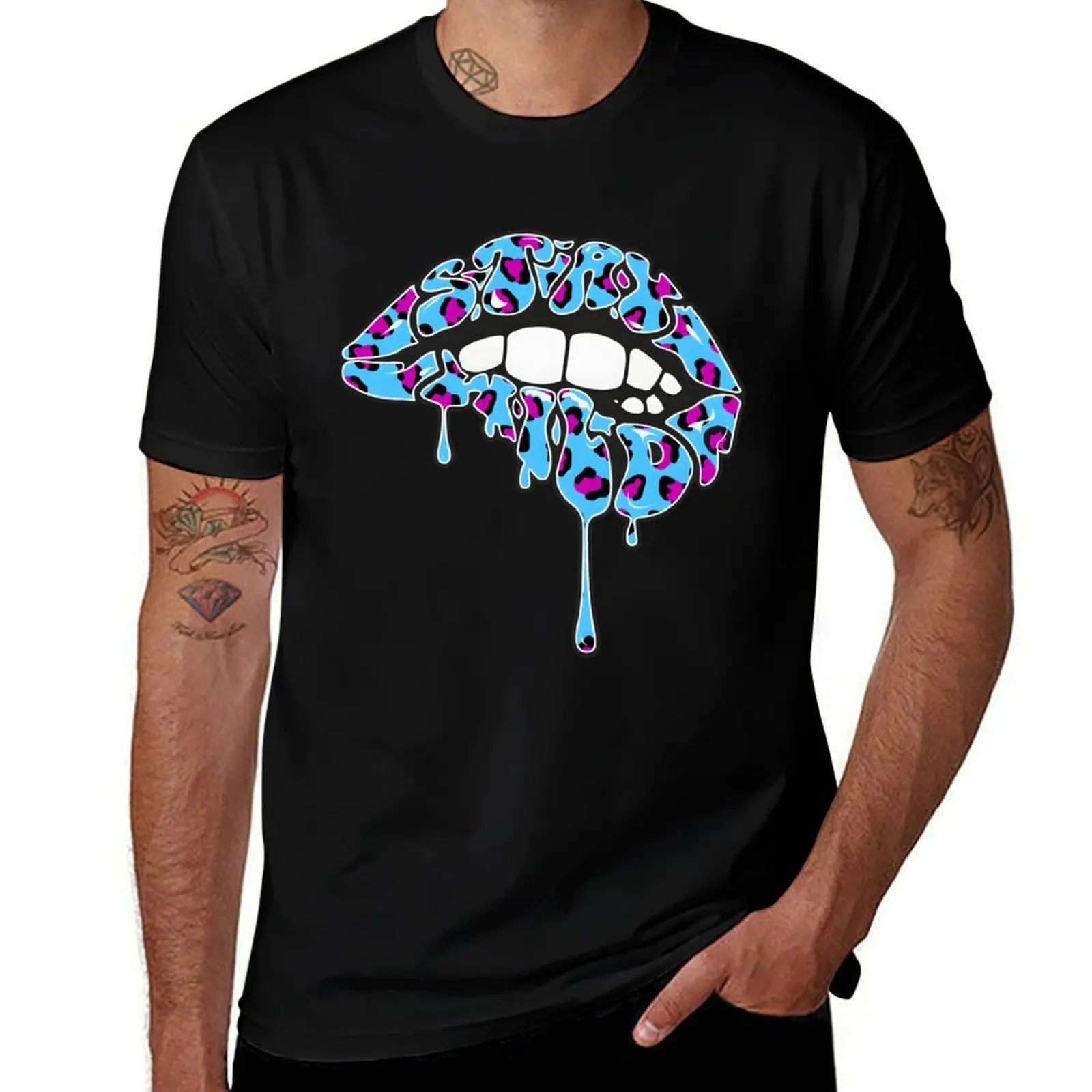 

456 Ben Azelart Merch New Stay Wild Lip T-Shirt funny meme t-shirts anime clothes man clothes cotton t shirt men