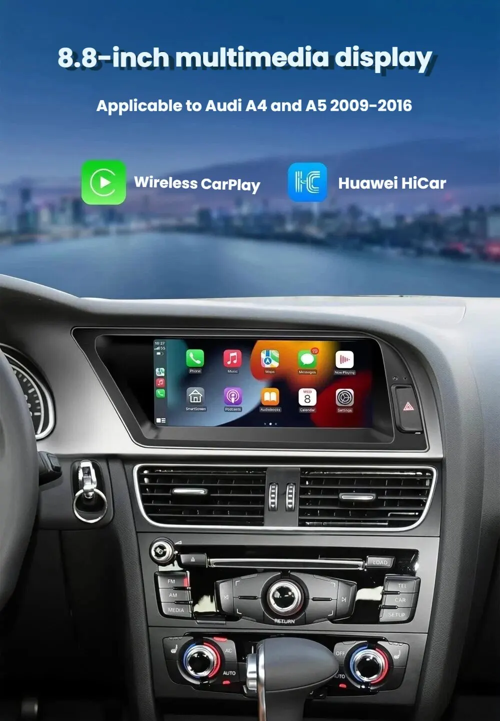 

Автомагнитола с GPS-навигацией и мультимедиа на Android 14.0 для Audi A5 2009-2015, автомагнитола с функцией записи и воспроизведения.