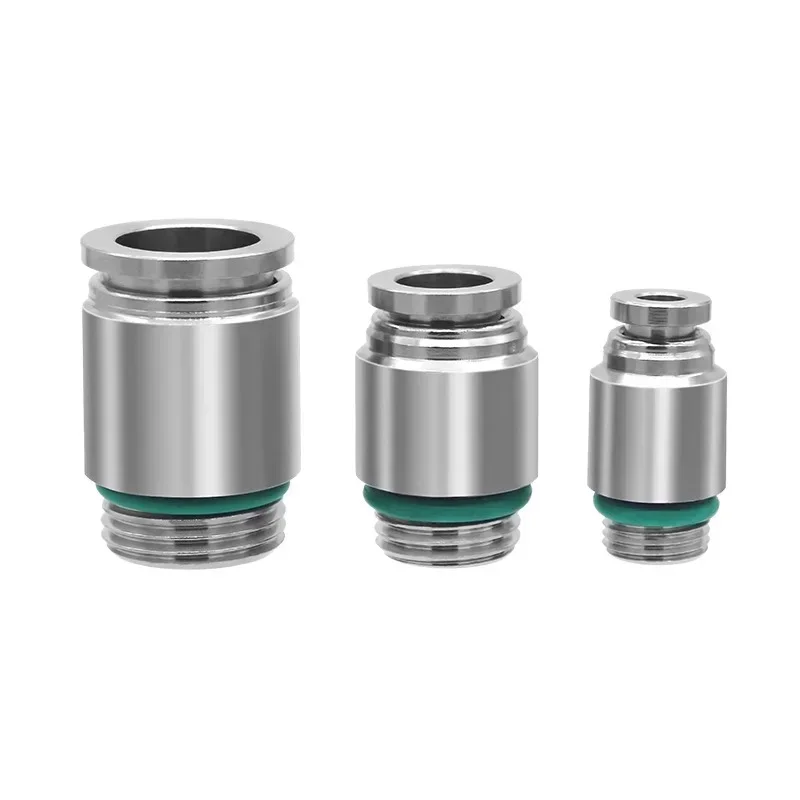 10/50/200pcs POC-G 304 Stainless Steel Pneumatic Quick Coupling Quick Plug G Thread Inner Hexagon Air Fitting