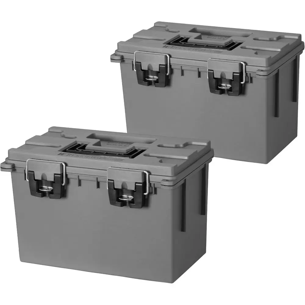 

Контейнеры для хранения 12775 XL с крышками, набор из 2 штук, штабелируемые контейнеры для хранения, сделано в США, запираемые и водостойкие контейнеры с крышками