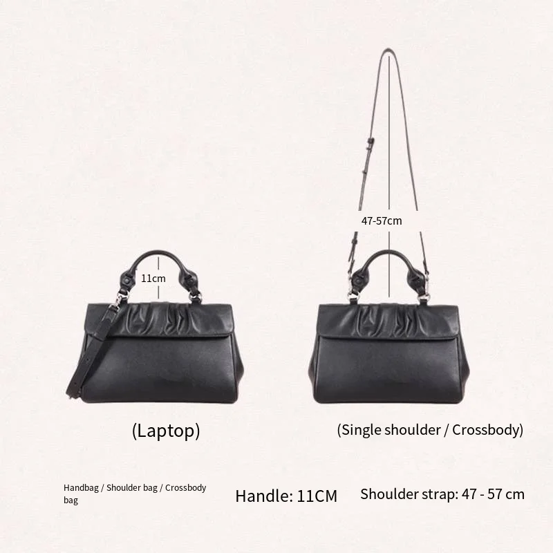 2026年新作 高級韓国デザイン ハンドバッグ プリーツスクエアバッグ 多機能ショルダーバッグ 高級ベジタブルタンニンなめし革 クロスボディバッグ