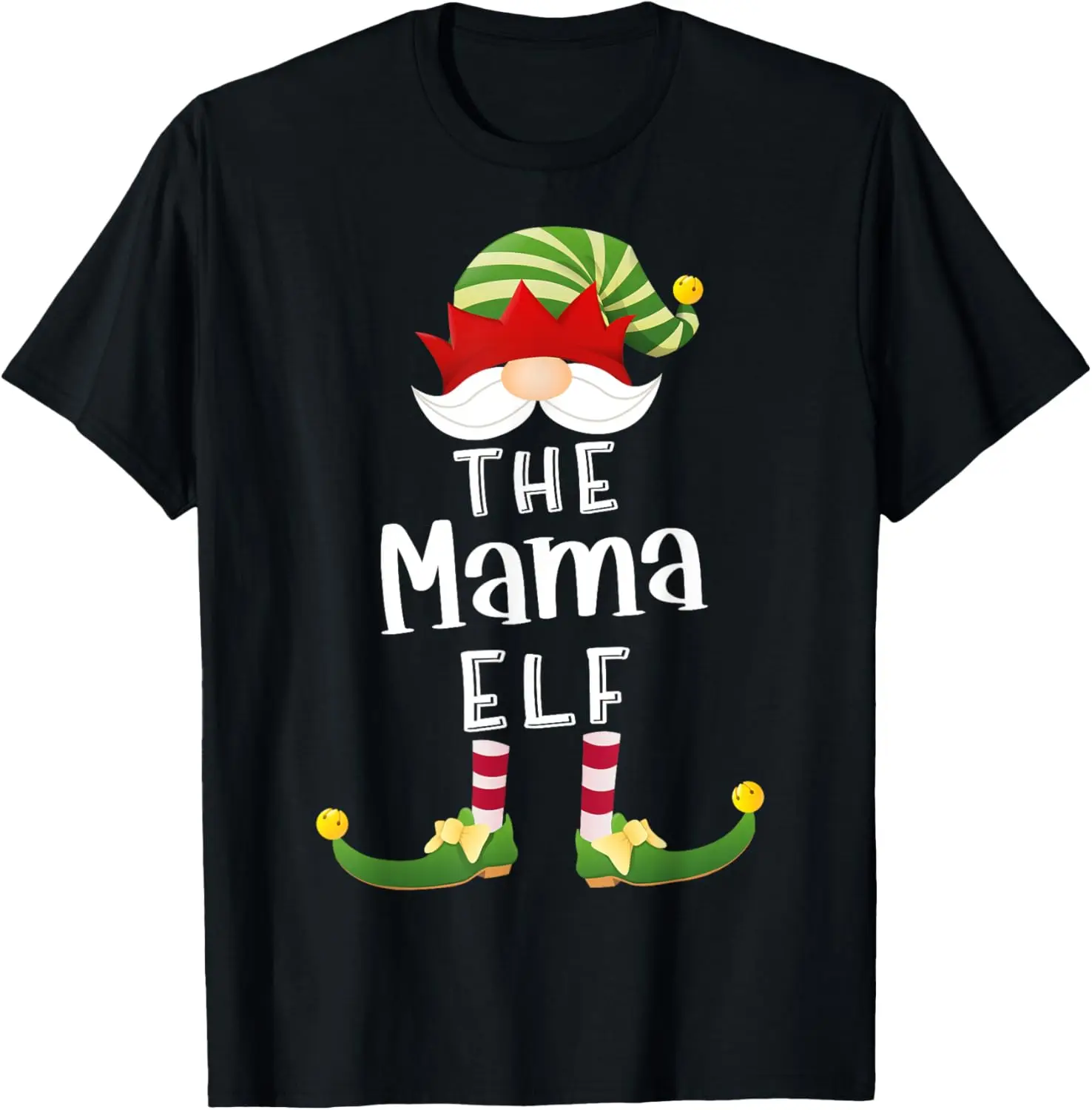 

Рождественская забавная пижамная футболка Mama Elf Group