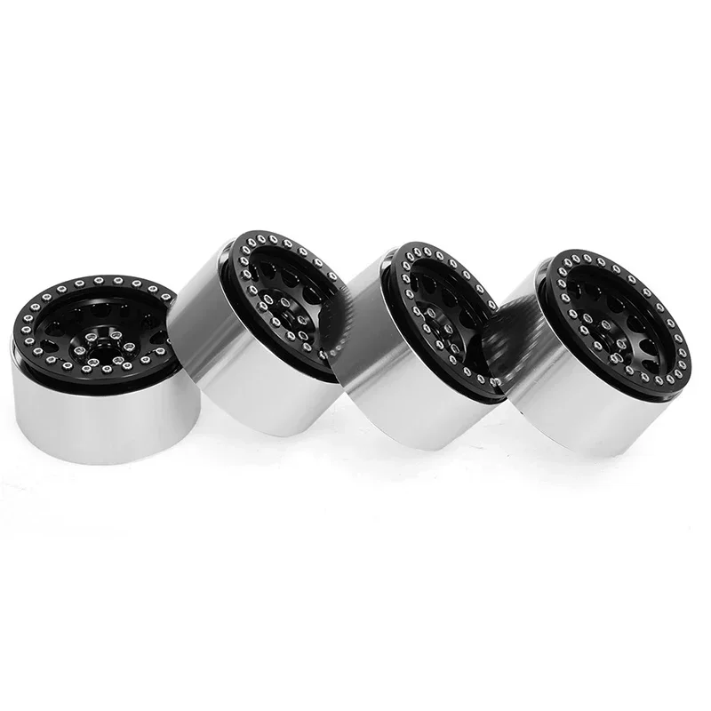 

4PCS 1/10 RC Rock Crawler Aluminum 2.2 Beadlock Wheel Rims for Axial SCX10 RR10 Wraith 90048 90018 Trxs TRX4 TRX-6