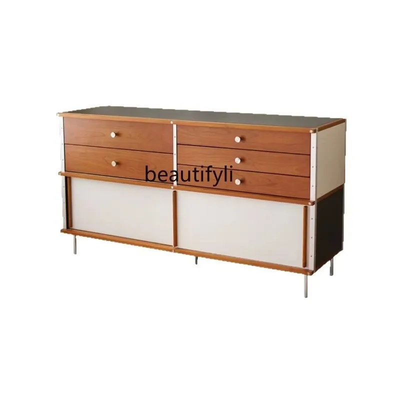 الراقية الحائط المطبخ المتكامل الصلبة الخشب خزانة جانبية خزانة بجانب السرير مرتفعة وسميكة K4050