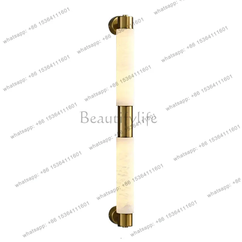 Cross-border modern new Chinese light luxury marble luminous object simple creative background wall