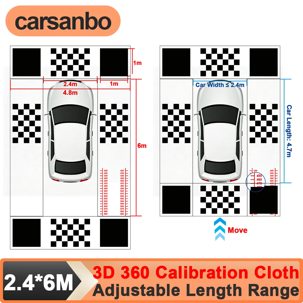 Carsanbo 3D Correction Calibration Cloth for DV600AI DV700AI 360 Degree Panoramic Image System Car Splicing Debugging Cloth