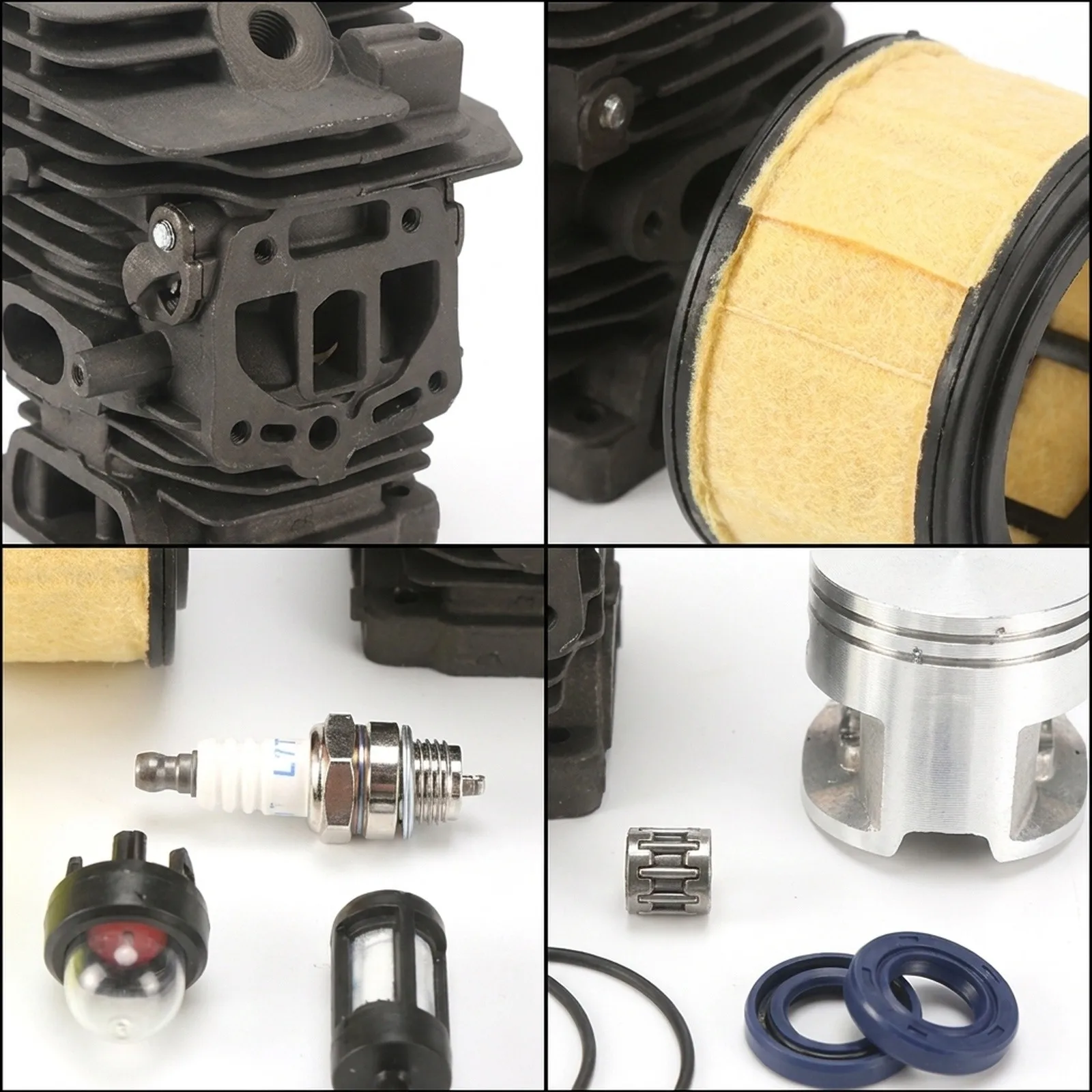 For MS251 Tune-Up Components Kit Featuring Cylinder Piston Pin Rings Air Filter Fuel Filter Oil Seal Fireball and Bearing