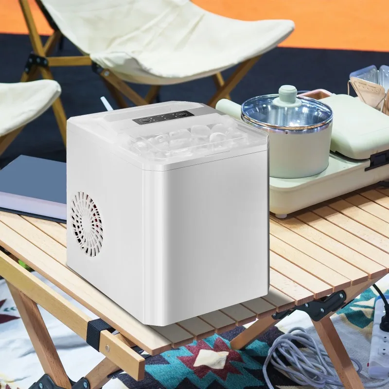 CONCETTA Ice Maker Countertop, 26lbs/24Hrs, 2 Sizes of Bullet Ice for Home Kitchen Office Bar Party, White