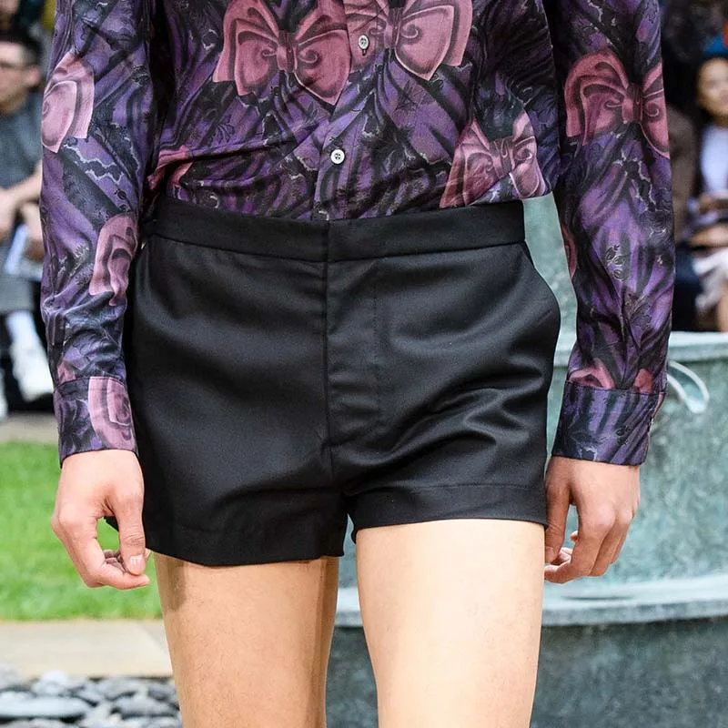 

Men's Slim Casual Shorts Summer Thin European And American Large Size Fashion Medium Waist Straight Casual Shorts Hot Pants