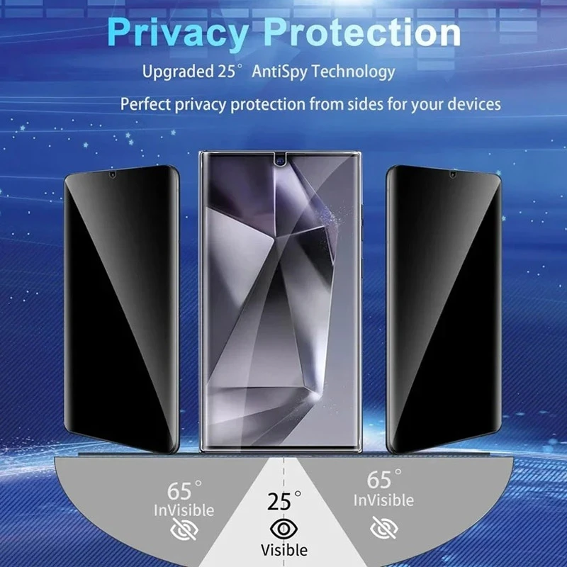 3 Piezas Vidrio Templado de Privacidad para Samsung Galaxy S25 S24 Ultra S26 Protector de Pantalla Antiespías para Samsung S25 Plus S25 Ultra Glass 6