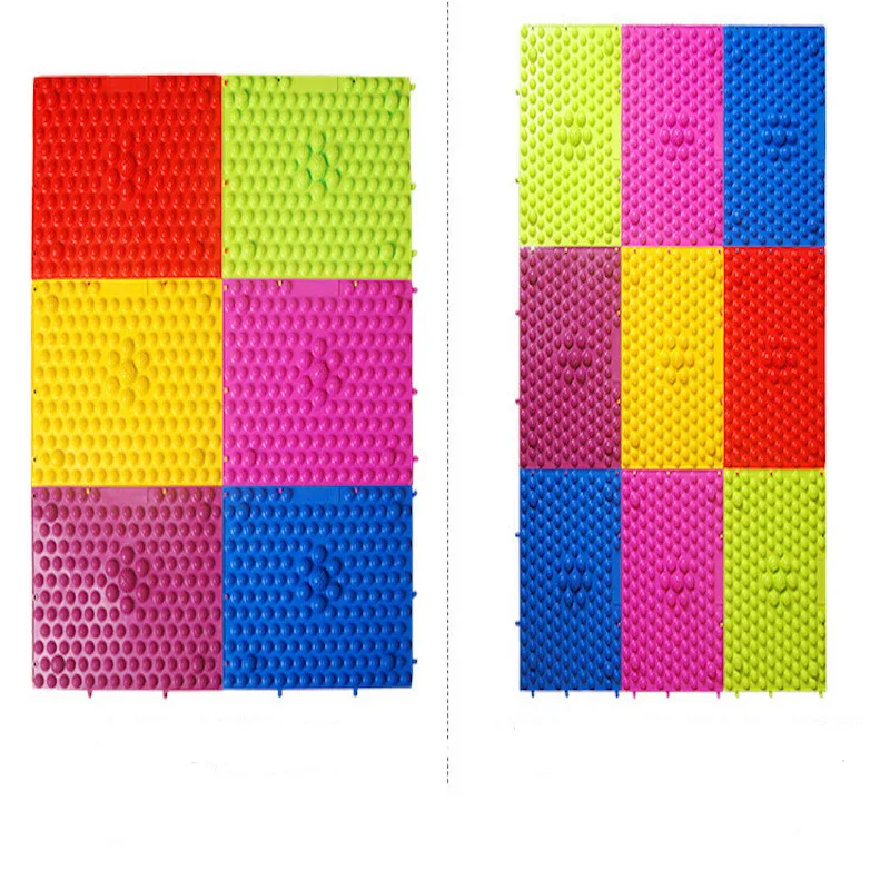 

6 шт. разноцветная нажимная пластина для акупунктурных точек, пластина для кровообращения, забавная игра, массажный коврик для ног, йога, снятие стресса для детей и взрослых