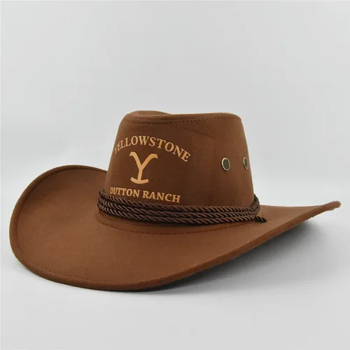 Sombreros de vaquero Fedora occidental para las cuatro estaciones para Hombre y mujer, sombrero de estilo étnico de diseñador, disfraz de granja Yellowstone para Hombre