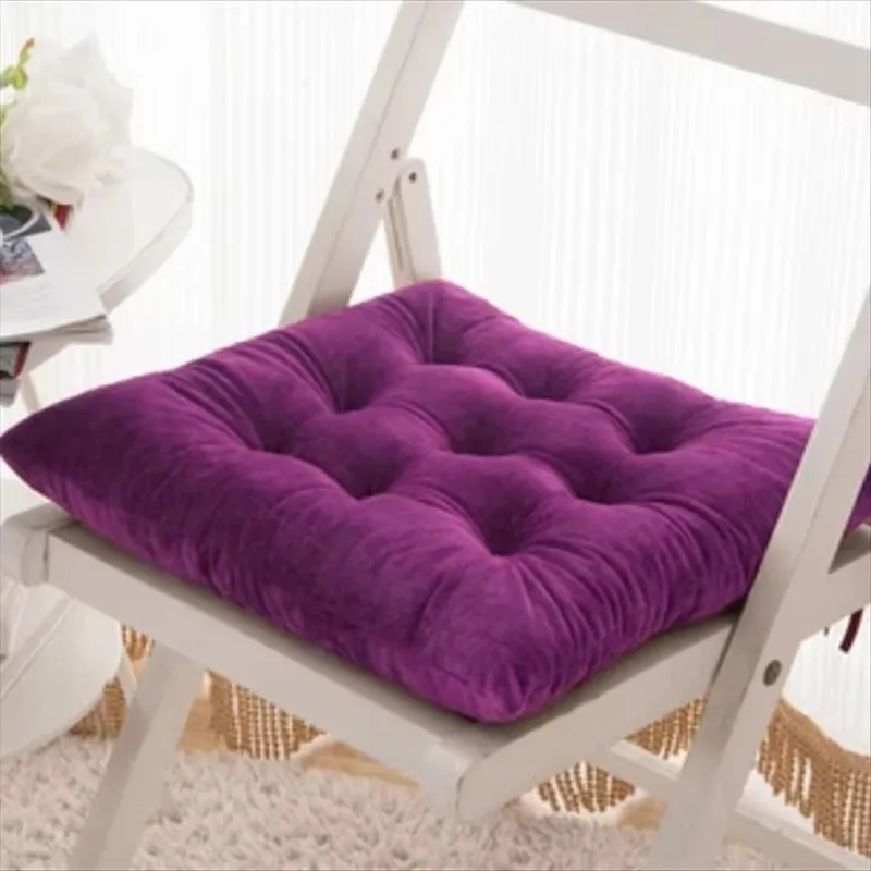 Plush Dining Chair Cushion Autumn Winter Car Seat Mat Square Thicken Office Computer Chair Cushions Dormitory Stool Cushions