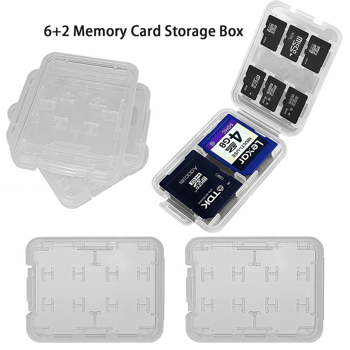 Large Capacity Sd+Tf Card Box Xd Xqd Card Cf Card Concert Camera Memory Card Box Gopro Camera Card Box