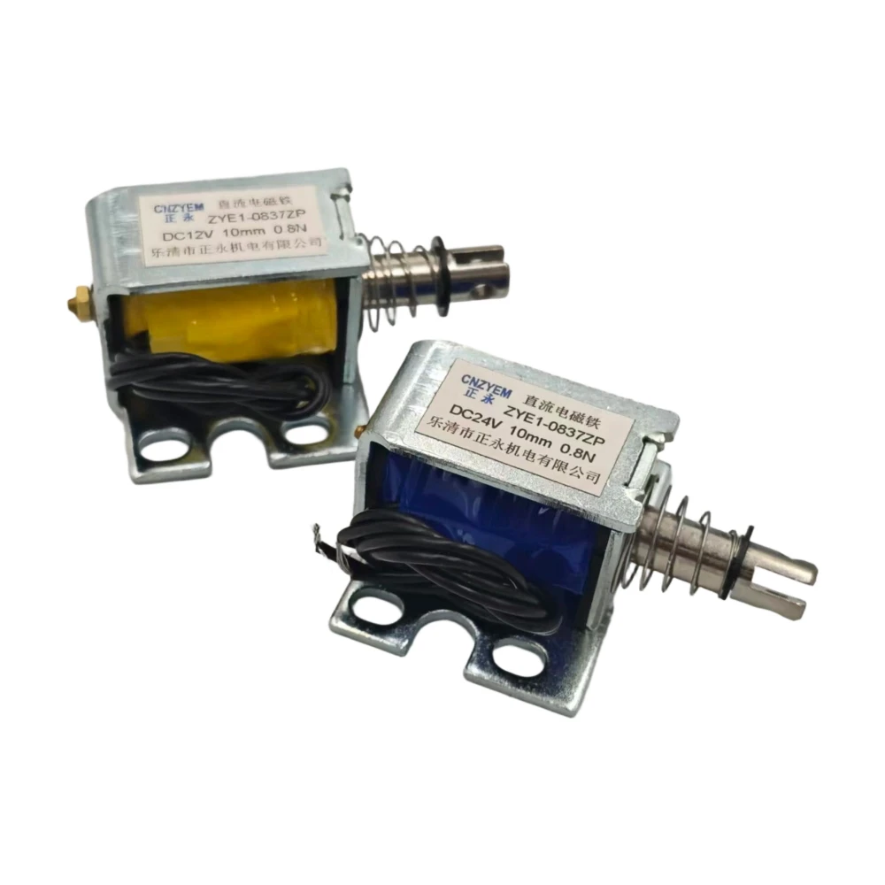 

ZYE1-0837ZP DC 12V/DC24V Push Type Open Frame Solenoid Electromagnet