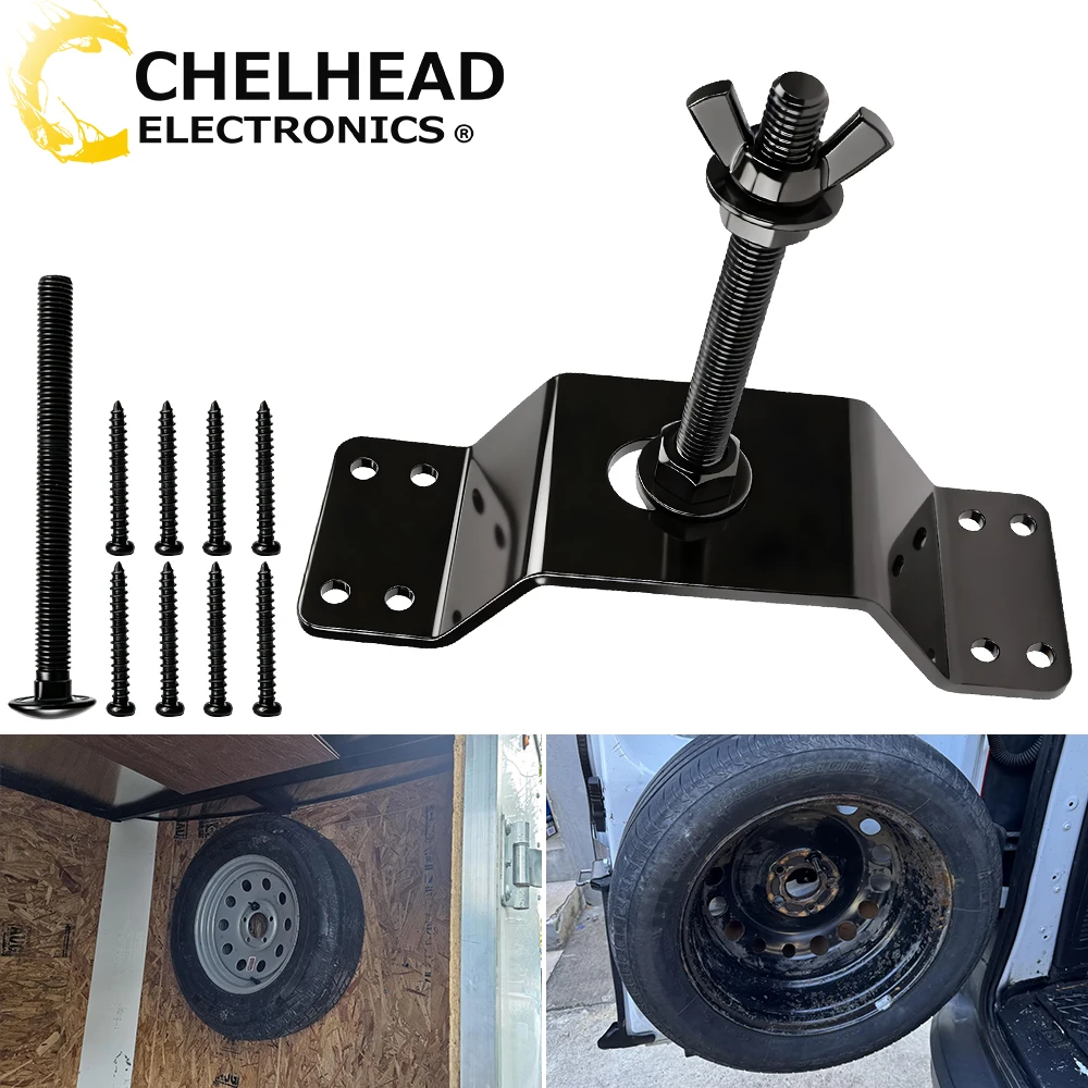 Upgraded Spare Tire Wall Mount, Spare Wheel Holder for Enclosed Trailer, Race Box, Truck, Van, Garage, Warehouse, Semi