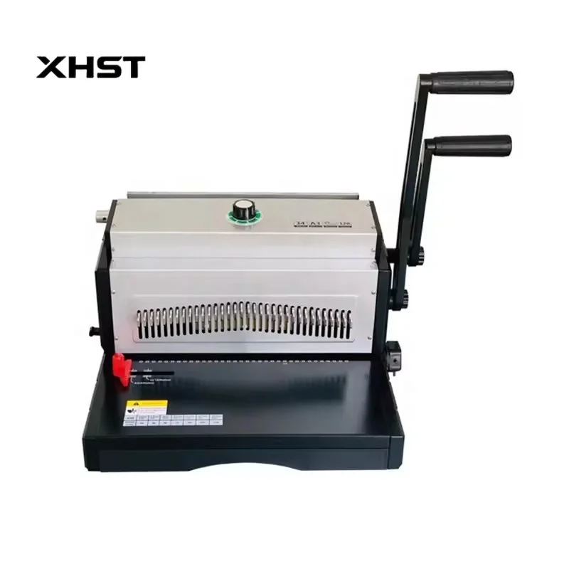 MT8703 3:1 Heavy Duty Notebook Wire Binding Machine with All Selectable Pins