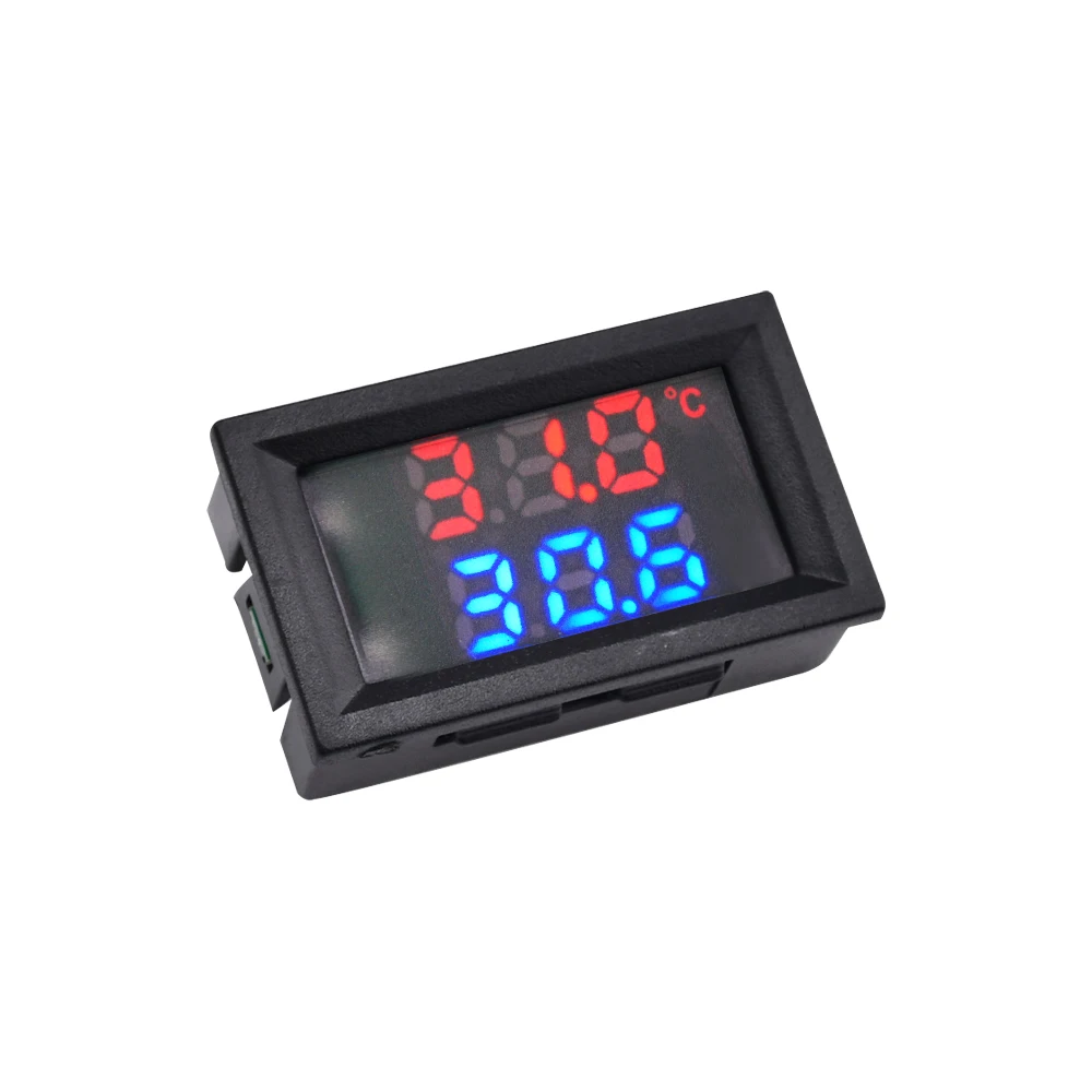 DC4-30V 100cm Digitales DC-Doppelanzeige-Voltmeter-Thermometer-Temperatursensor-Detektor mit NTC 10K 3950 Sonde – Detail 9