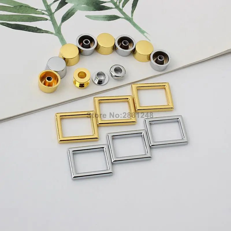New Rectangle Eyelets Hanger Metal Lock for Bag Hardware Wholesale Fashion a Set of Locks Fitting Woman Handbag Bag Accessories