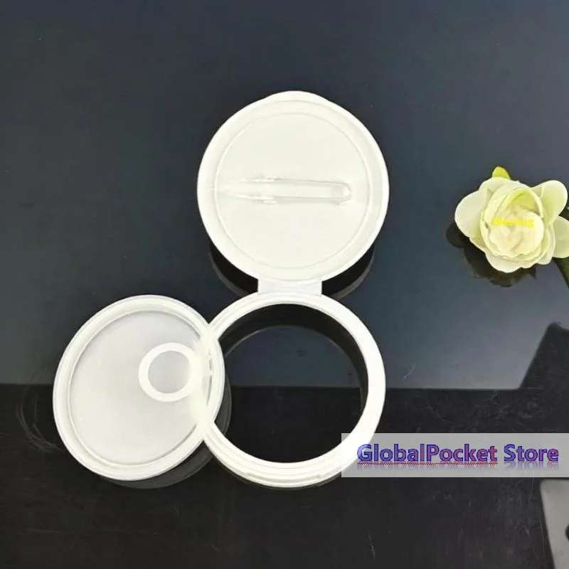 [TG823]Makeup Remover Pad Jar With Tweezers Round Clear Container Jars Empty Bottle Wide Mouth Flap Bottle Storage Lotion
